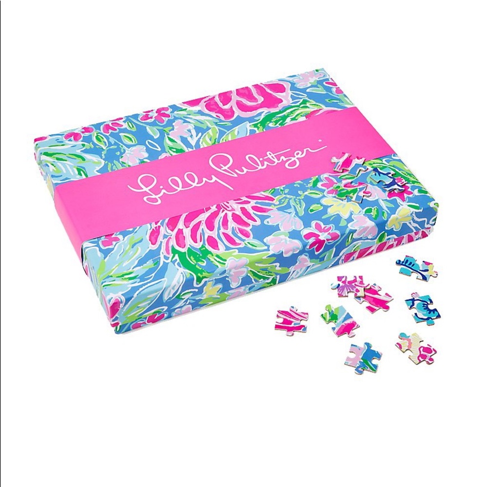 Lilly Pulitzer Double Sided Blue Bunny Puzzle